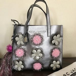 Slate Metallic Marc Jacobs New York Handbag